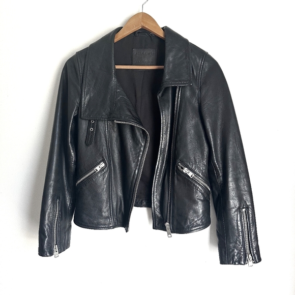 All Saints Jackets & Blazers - AllSaints Lewin Leather Biker Jacket